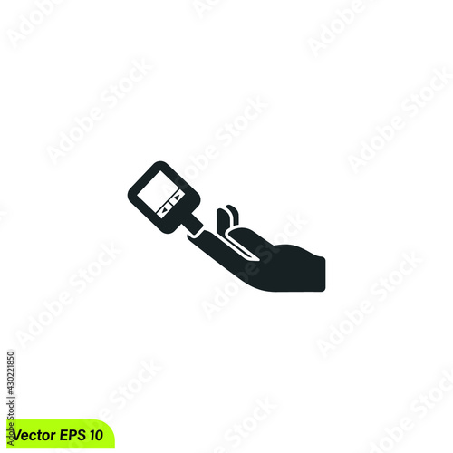check blood sugar icon diabetes care symbol 