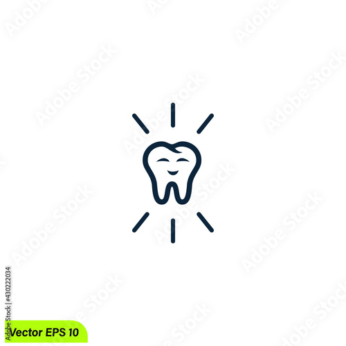 Wallpaper Mural tooth icon dentist symbol logo template simple design element Torontodigital.ca