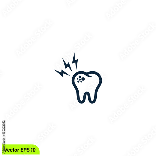 tooth icon dentist symbol logo template simple design element