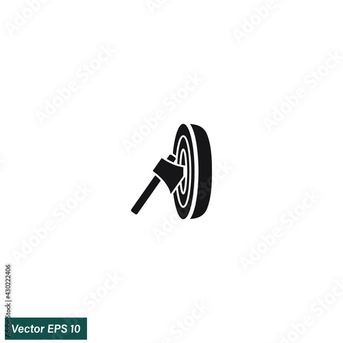throw axe icon fire department icon vector illustration simple design element