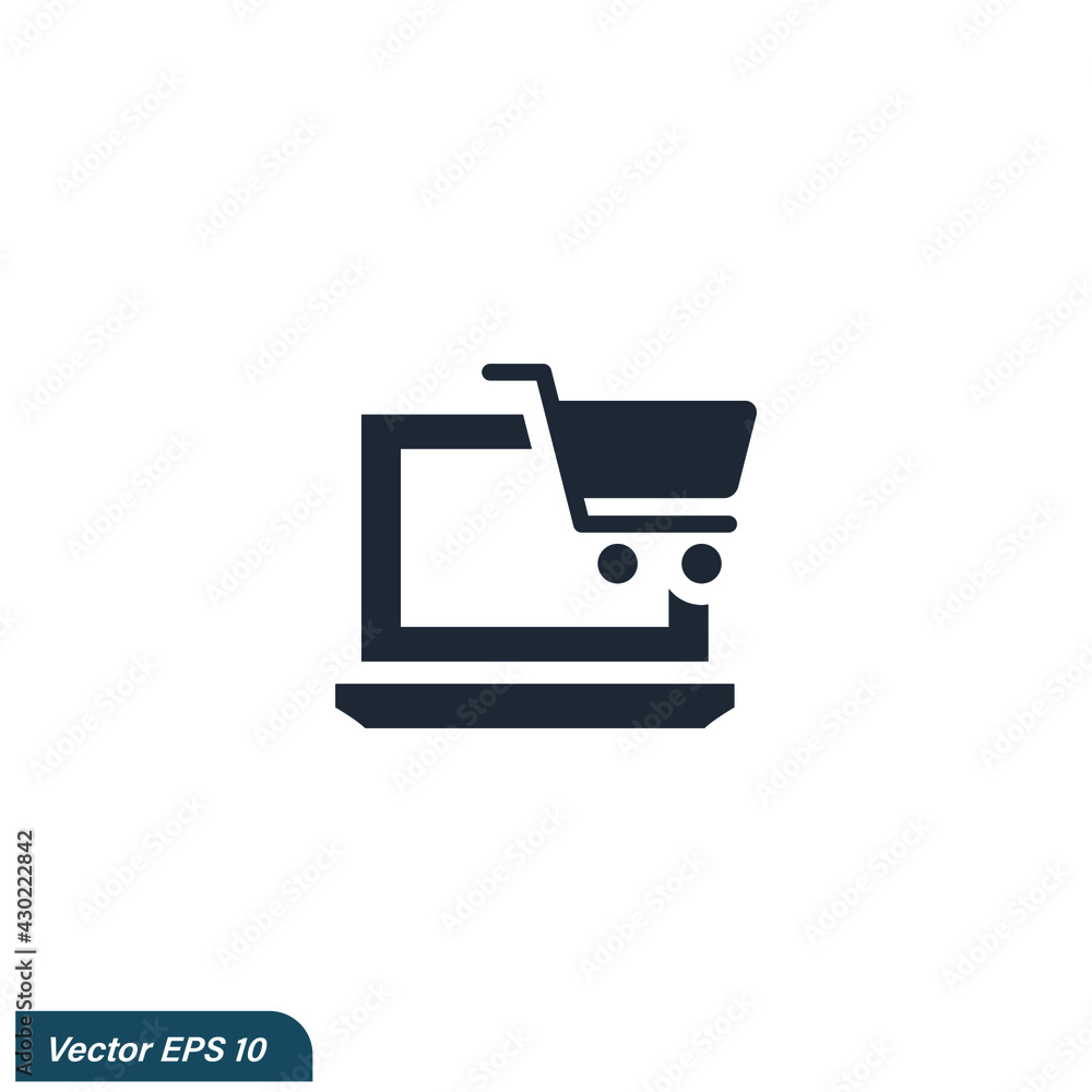 online shop icon vector logo template