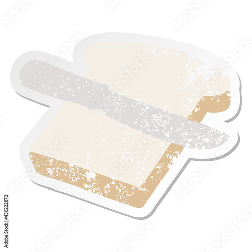 happy piece of toast grunge sticker