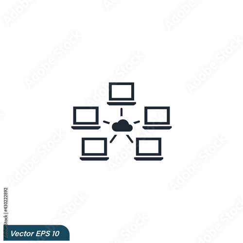 cloud computing icon vector illustration simple design element © andy