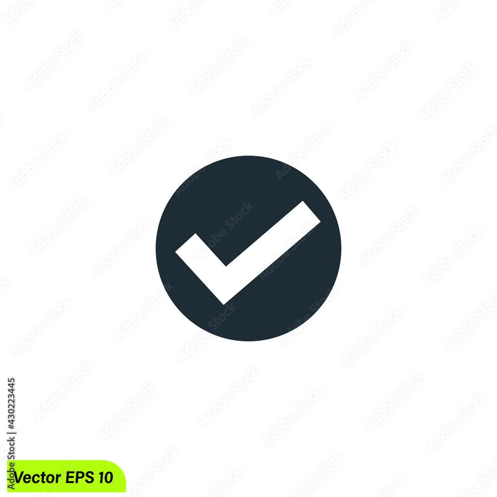 check mark yes icon vector illustration logo template check mark yes icon vector illustration logo template