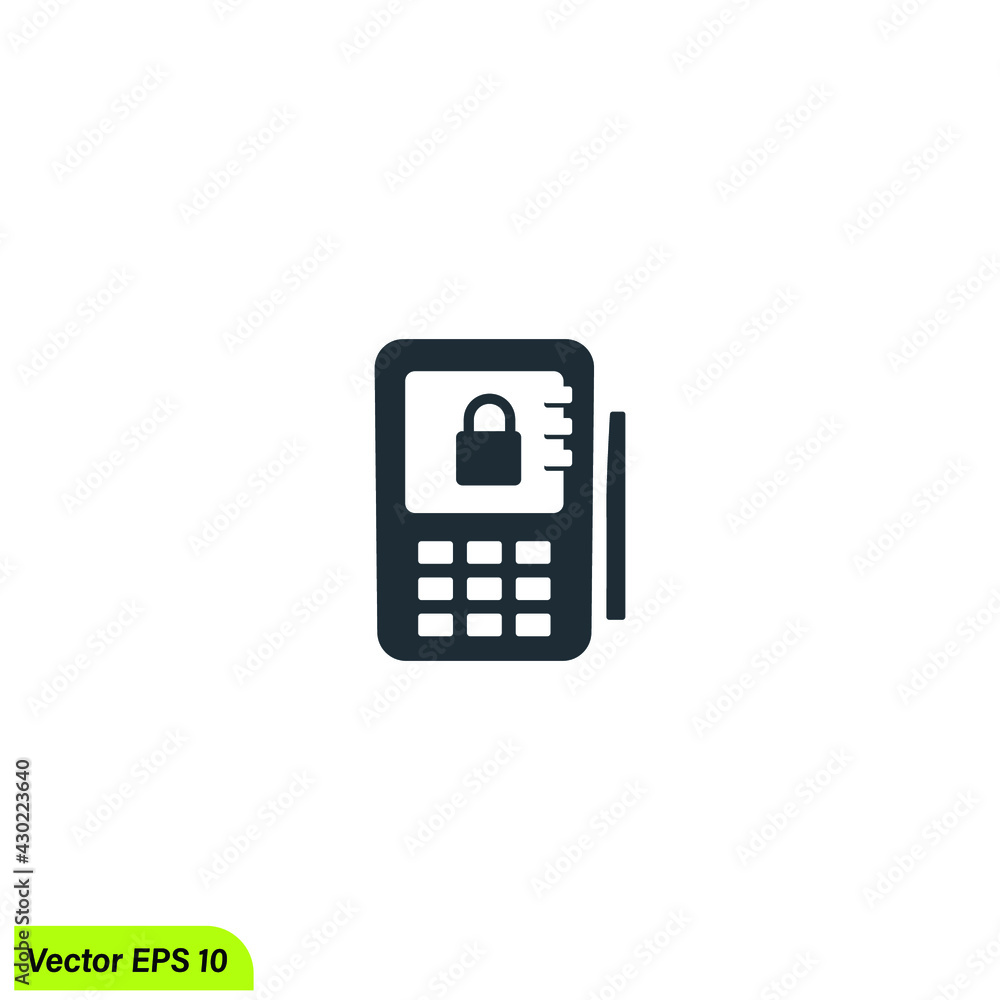 POS counter-top payment processing terminal icon vector illustration simple design element POS counter-top payment processing terminal icon vector illustration simple design element
