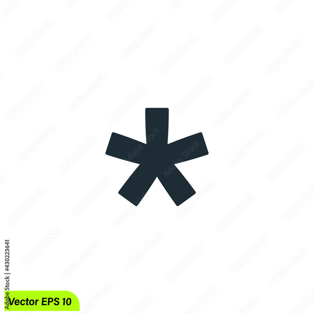 Fototapeta premium asterisk icon vector illustration logo template