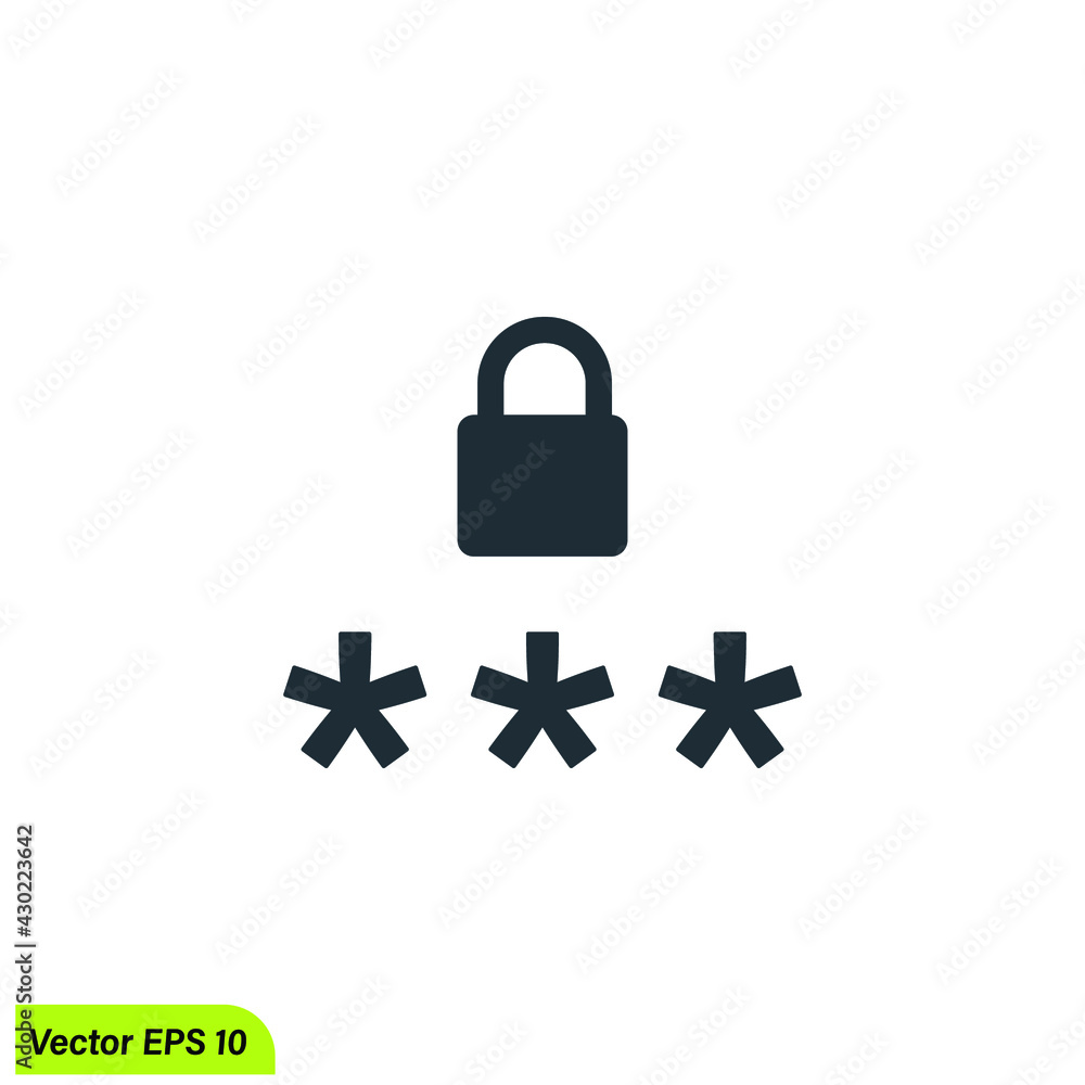 password protection vector illustration logo template password protection vector illustration logo template