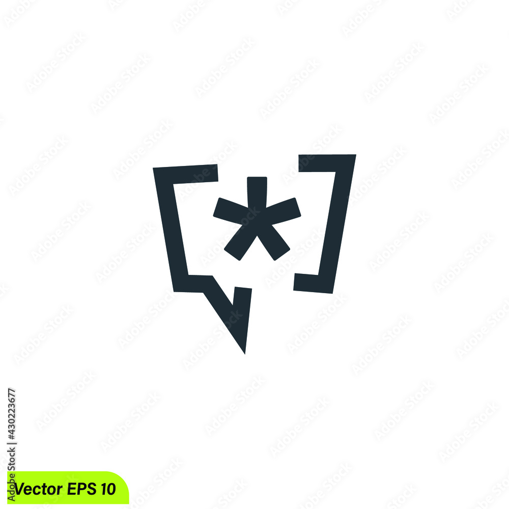 asterisk icon vector illustration logo template asterisk icon vector illustration logo template