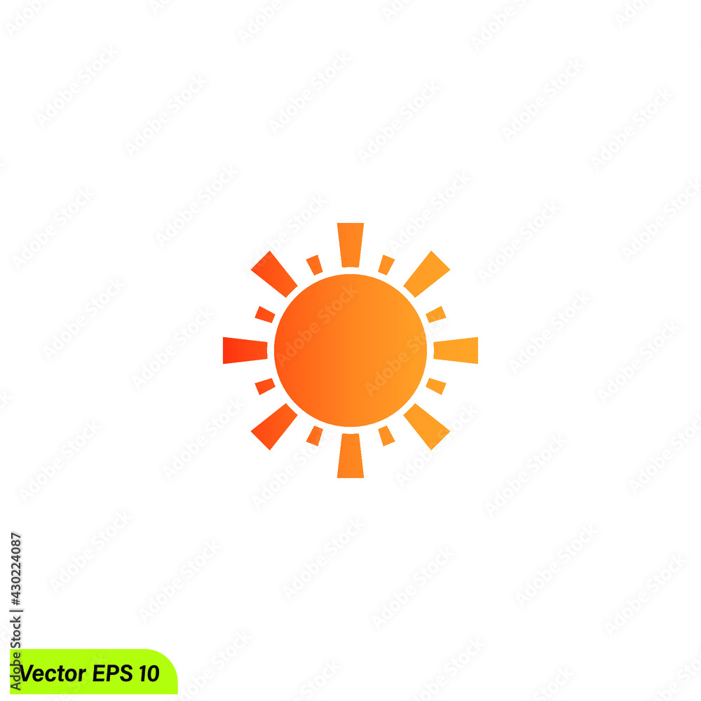 Fototapeta premium sun icon summer symbol vector illustration logo template