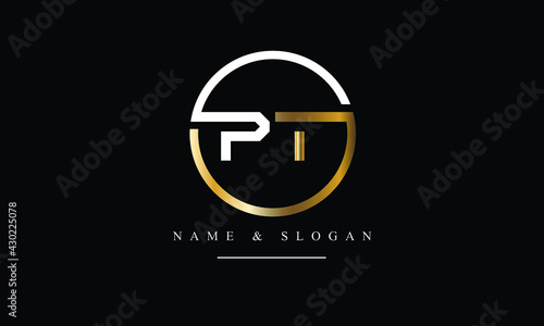 PT, TP, P, T abstract letters logo monogram photo