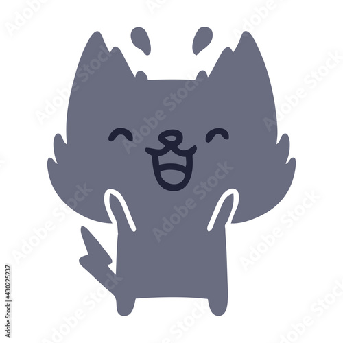 cute frightened cat