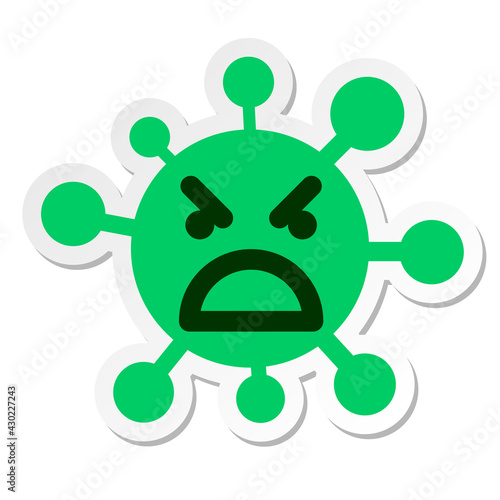 simple angry boss virus sticker