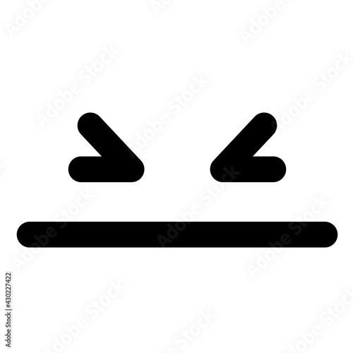 simple annoyed face icon