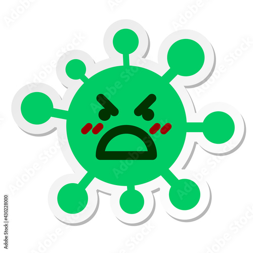 angry boss virus sticker