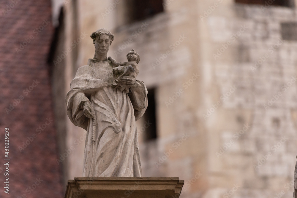 Fence with statues of the apostles. Made in 1772 by David Geel from