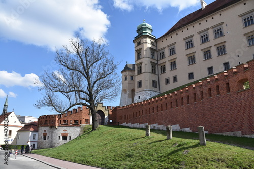 Wawel castle, monuments, city in Poland, UNESCO site, Krakow, historic old town,