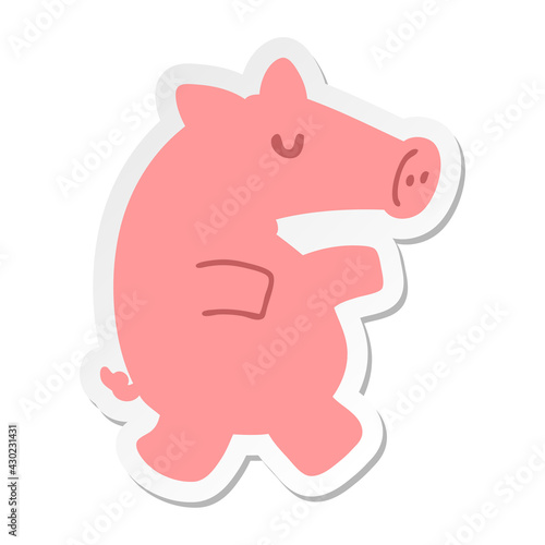 long snout pig sticker