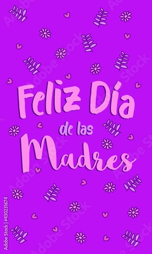 Feliz día de las madres. Tipográfico 