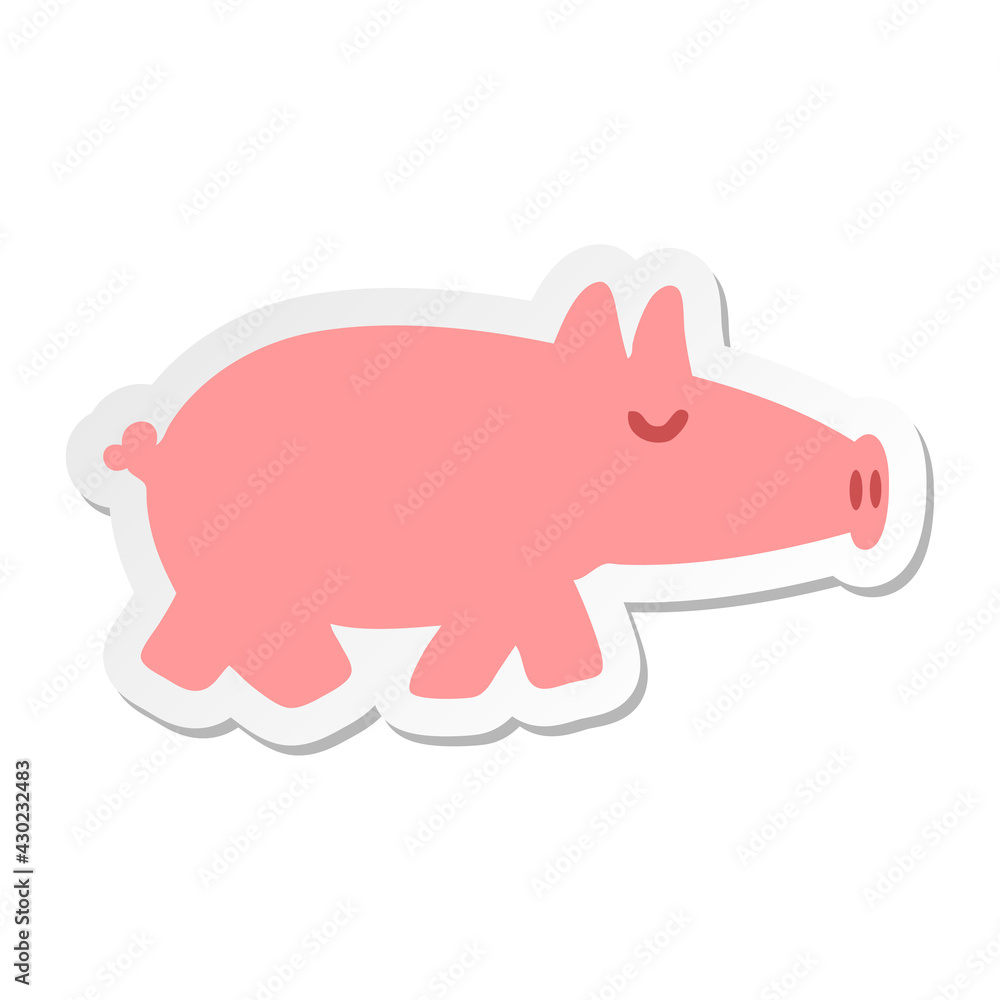 long snout pig sticker long snout pig sticker