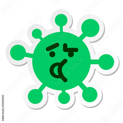 confused unsure talking virus sticker