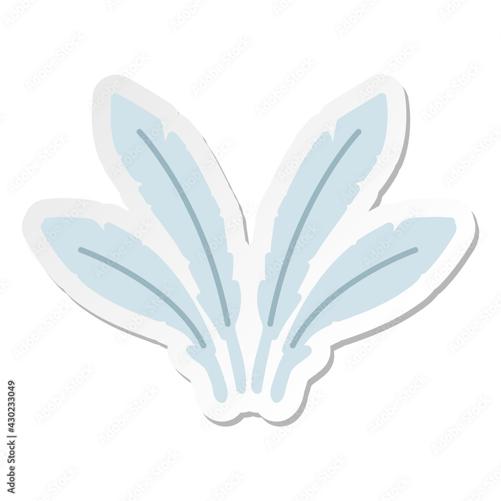 a set of feathers sticker