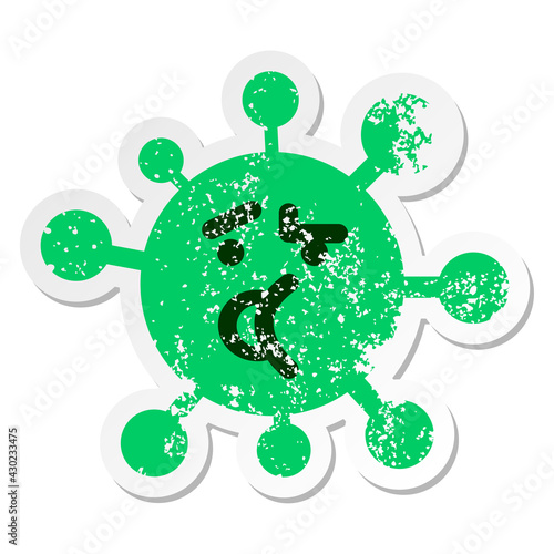 confused unsure talking virus distressed sticker