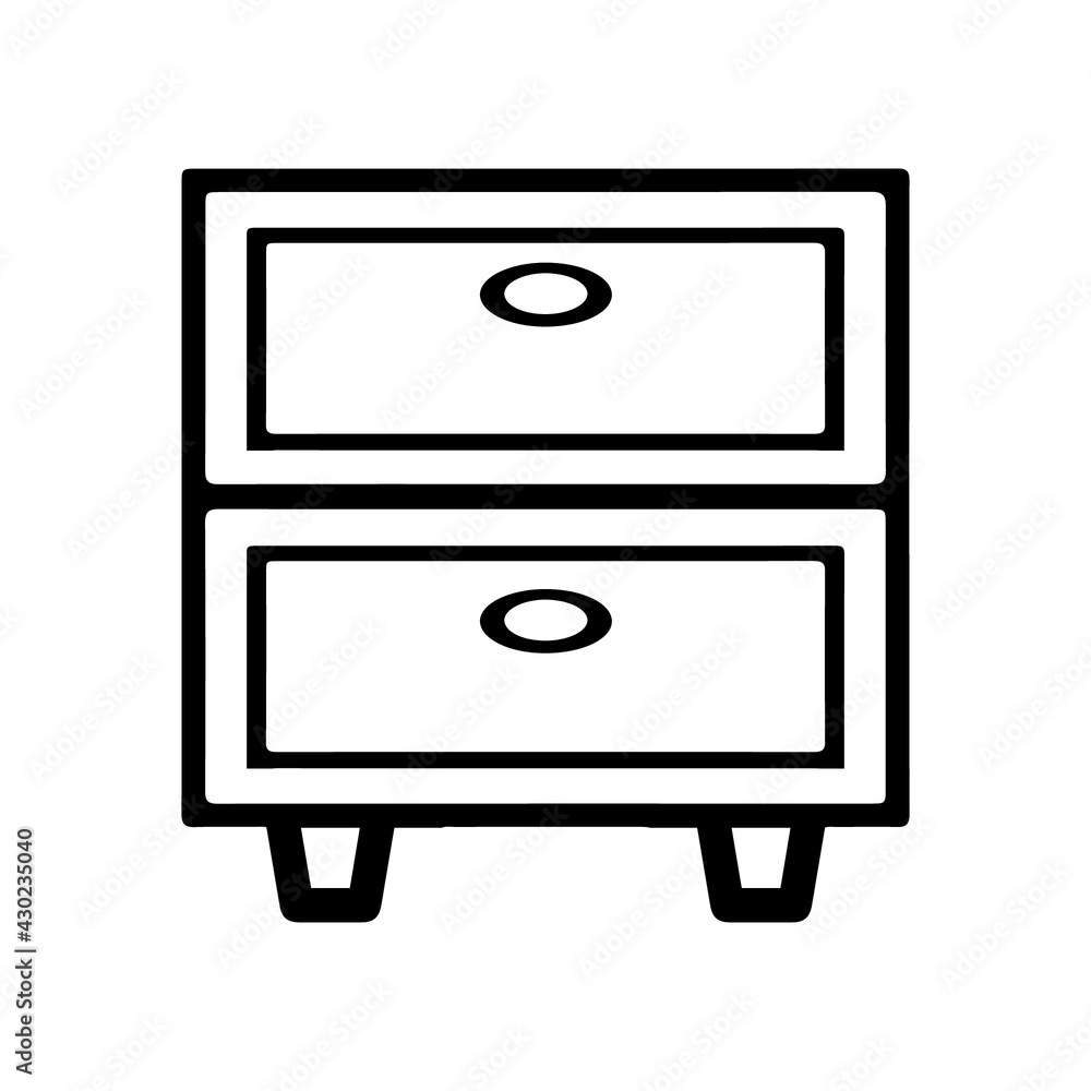 Archive furniture drawer vector icon Archive furniture drawer vector icon