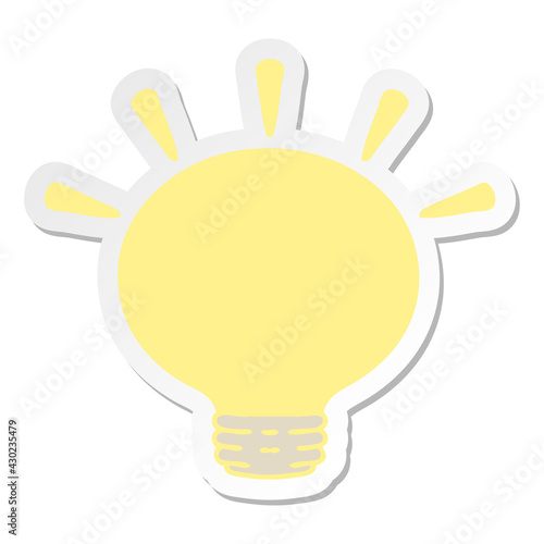 shining light bulb sticker
