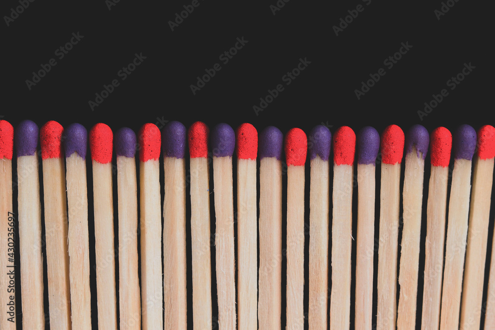 A bunch of wooden matches isolated on a black background A bunch of wooden matches isolated on a black background