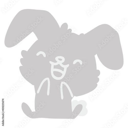 cartoon rabbit yawning