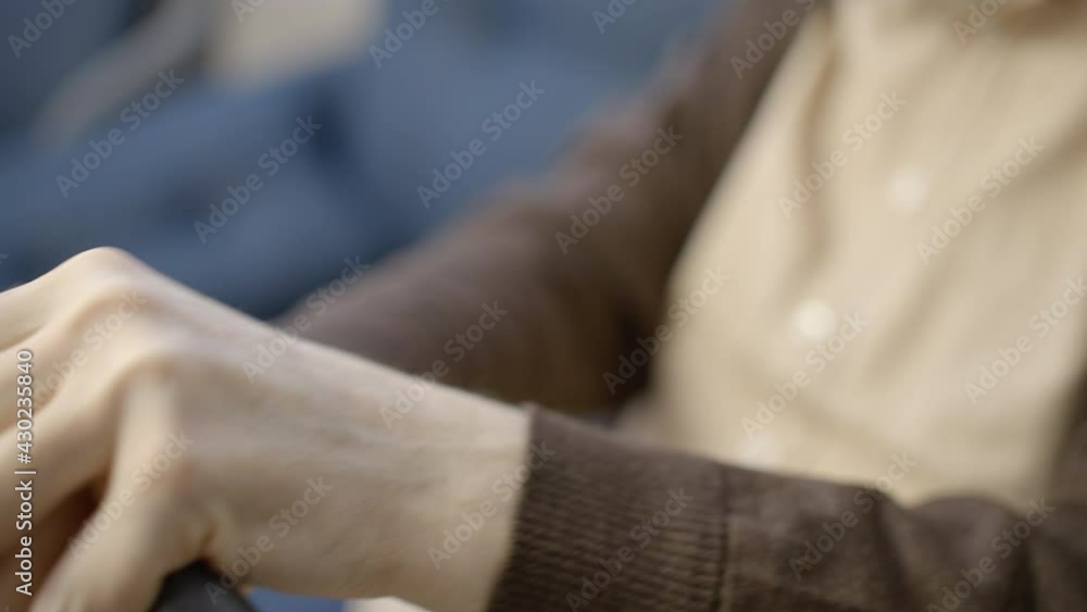Desperate elderly man leaning on walking stick, thinking of problems, health Desperate elderly man leaning on walking stick, thinking of problems, health