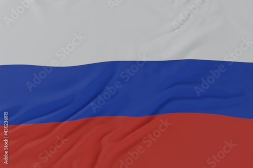 Russia Flag. 3D rendering.