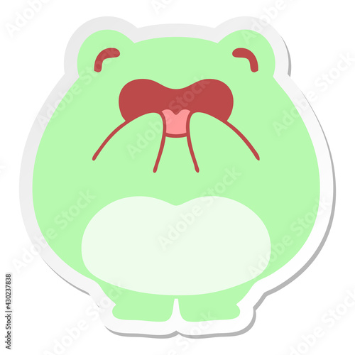 happy laughing frog sticker
