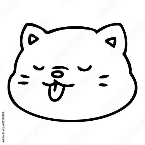 cat face sticking out tongue