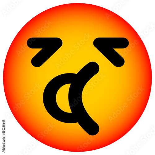 tired talking face circle