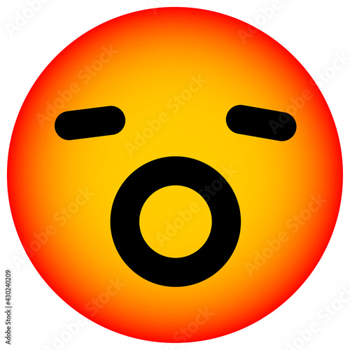 yawning face circle