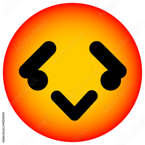 disappointed bird face circle