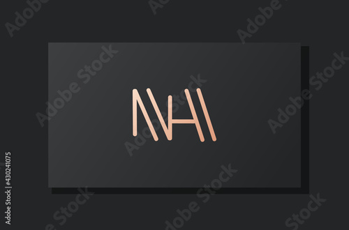 Abstract luxury initial letter NA logo.