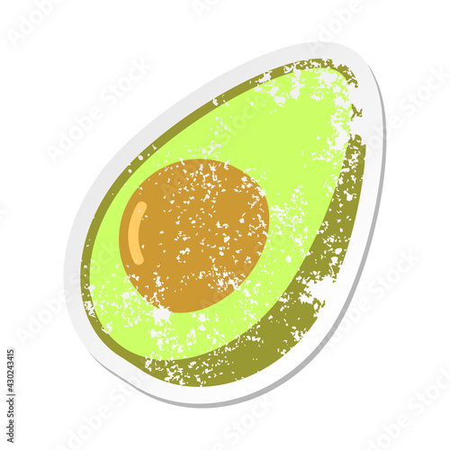 avocado grunge sticker