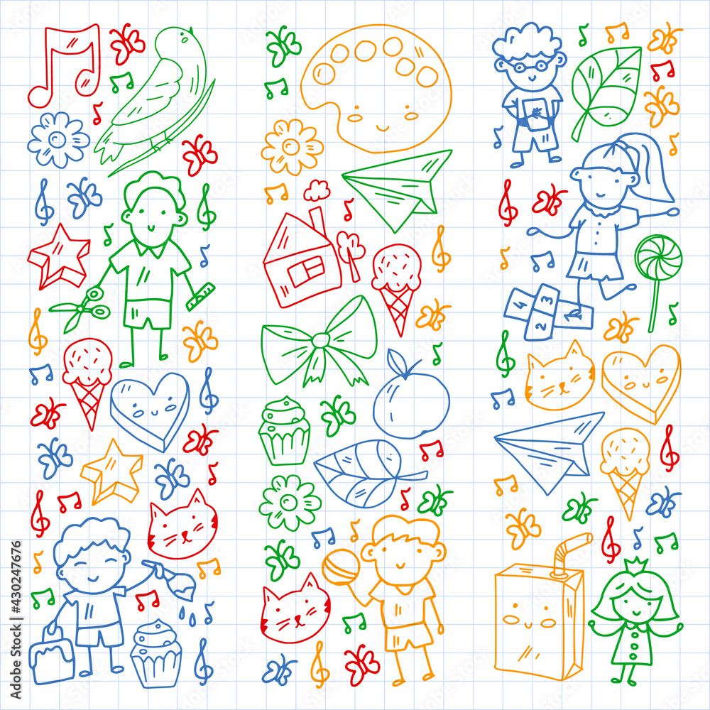 Creativity and imagination. Vector illustration. Children education. Creativity and imagination. Vector illustration. Children education.