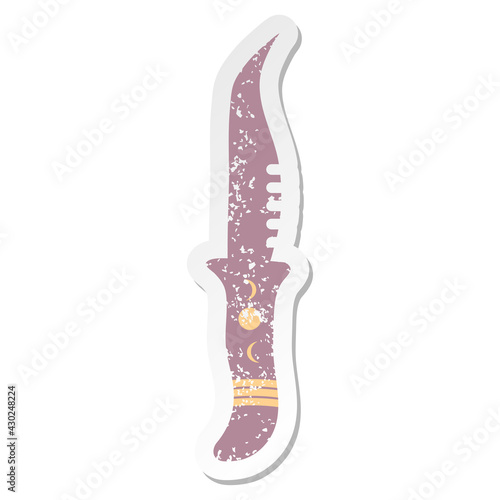 ritual knife grunge sticker