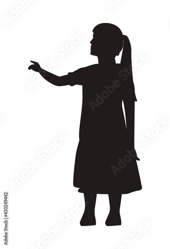 little girl silhouette