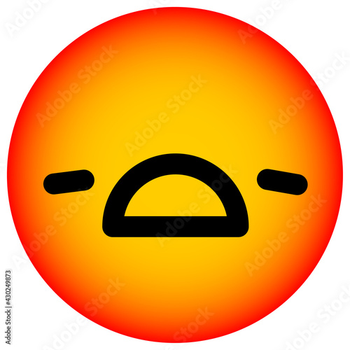 unhappy face circle