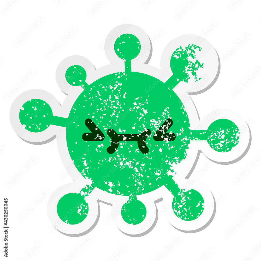 overwhelmed virus distressed sticker overwhelmed virus distressed sticker