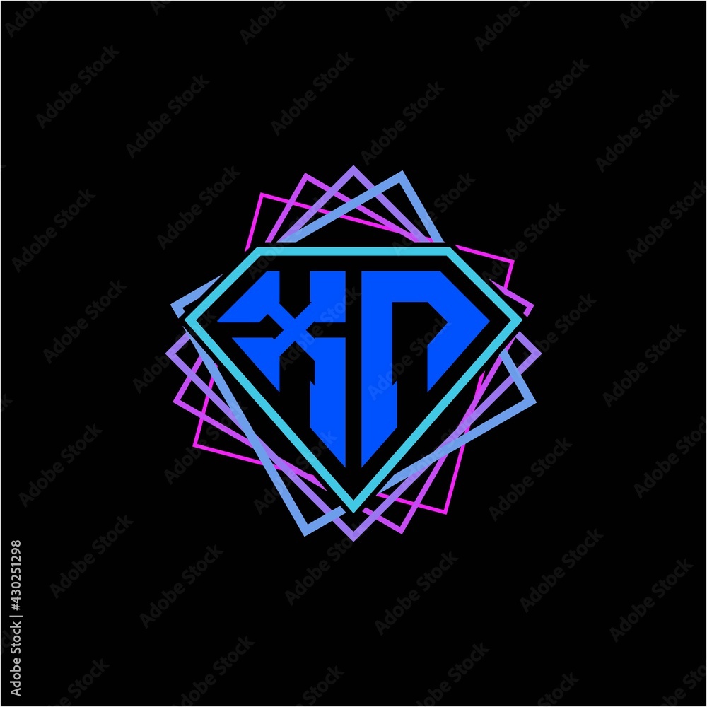 initial letter X N with diamond design and square ornament as decoration initial letter X N with diamond design and square ornament as decoration