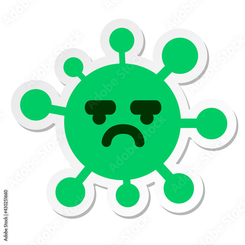 displeased virus sticker