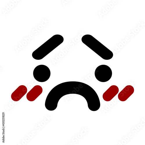 unhappy face icon