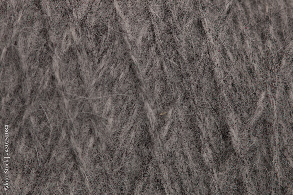 Knitting. Macro shot, close-up of wool fibers. Knitting. Macro shot, close-up of wool fibers.