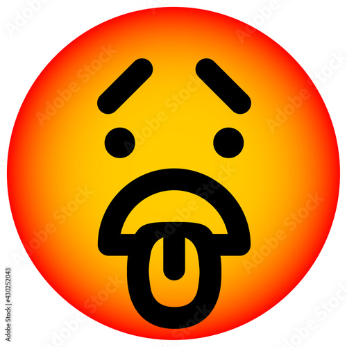 unhappy disgusted face circle