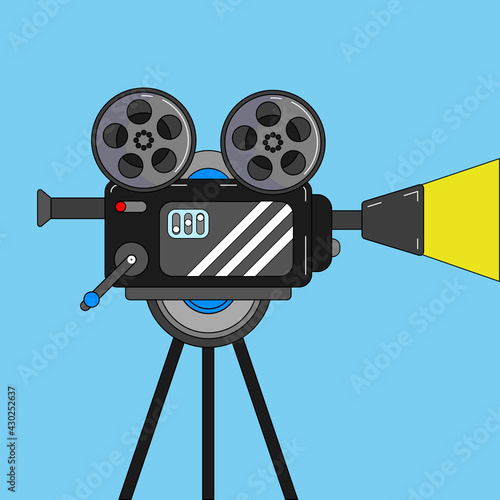 Film camera old-fashioned retro vintage icon logo